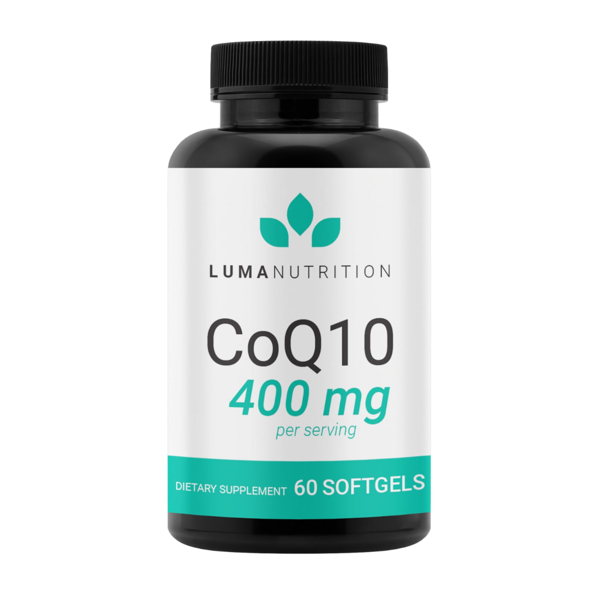 Luma Nutrition CoQ10 400mg softgels bottle – front view