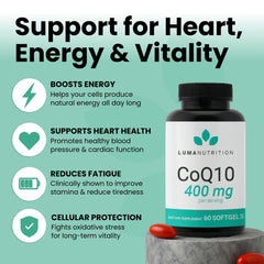 Close-up of CoQ10 softgels