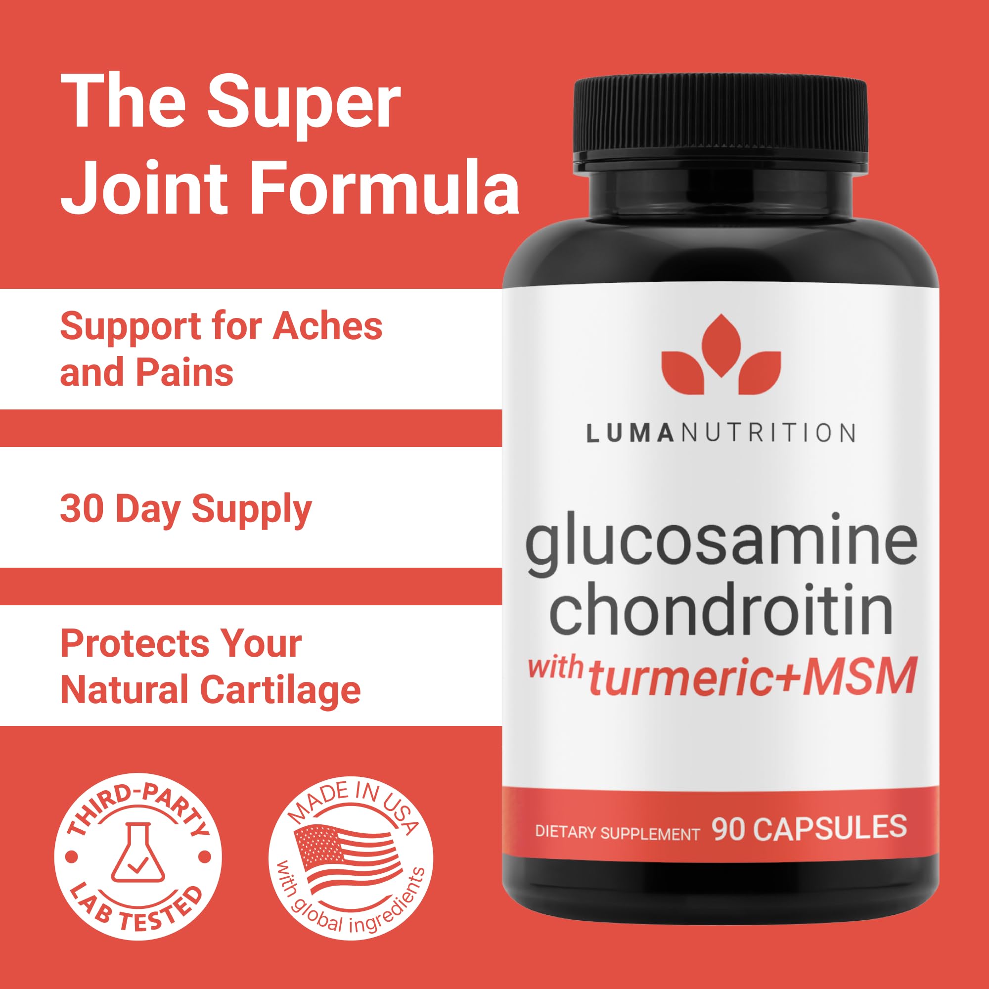 Packaging label highlighting USA and GMP certification
