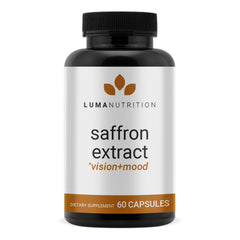 Luma Nutrition saffron extract capsules bottle and packaging