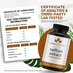 GMP-certified USA-made saffron supplement packaging