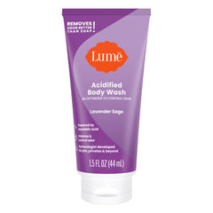 Lume Acidified Body Wash closeup lather; creamy texture and even application