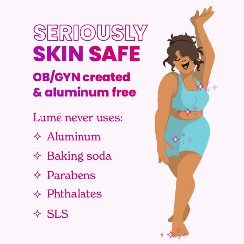Lume acidified deodorant wipes aluminum free gentle skin friendly