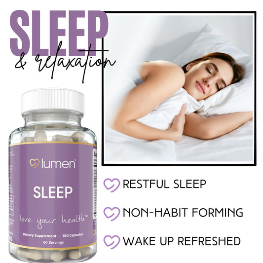 Close-up of Melatonin and herbal ingredients on label