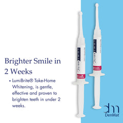 Close-up of LumiBrite whitening gel syringe tip