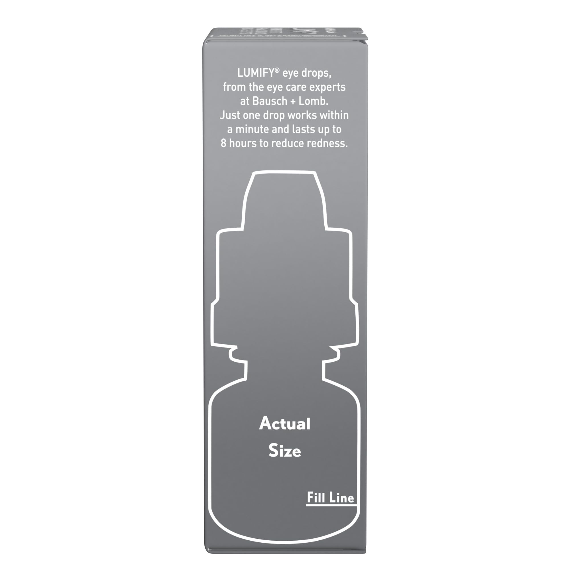 User applies Lumify demonstrating a low-dose brimonidine formula for redness relief.