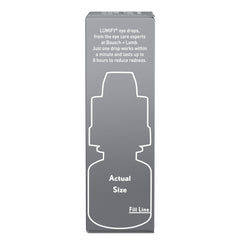 User applies Lumify demonstrating a low-dose brimonidine formula for redness relief.