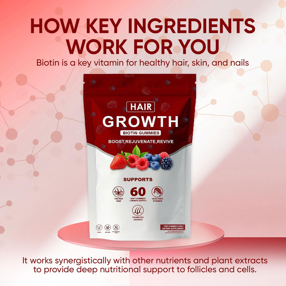 Benefits include hair growth, skin radiance and stronger nails