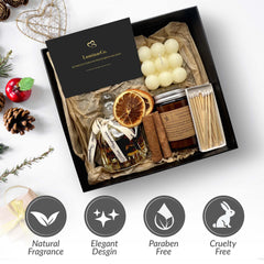 LuminaeCo lavender candles in a chic gift box, perfect for calming rituals.