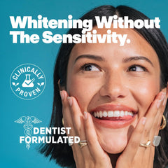 Graphic indicating long lasting whitening results