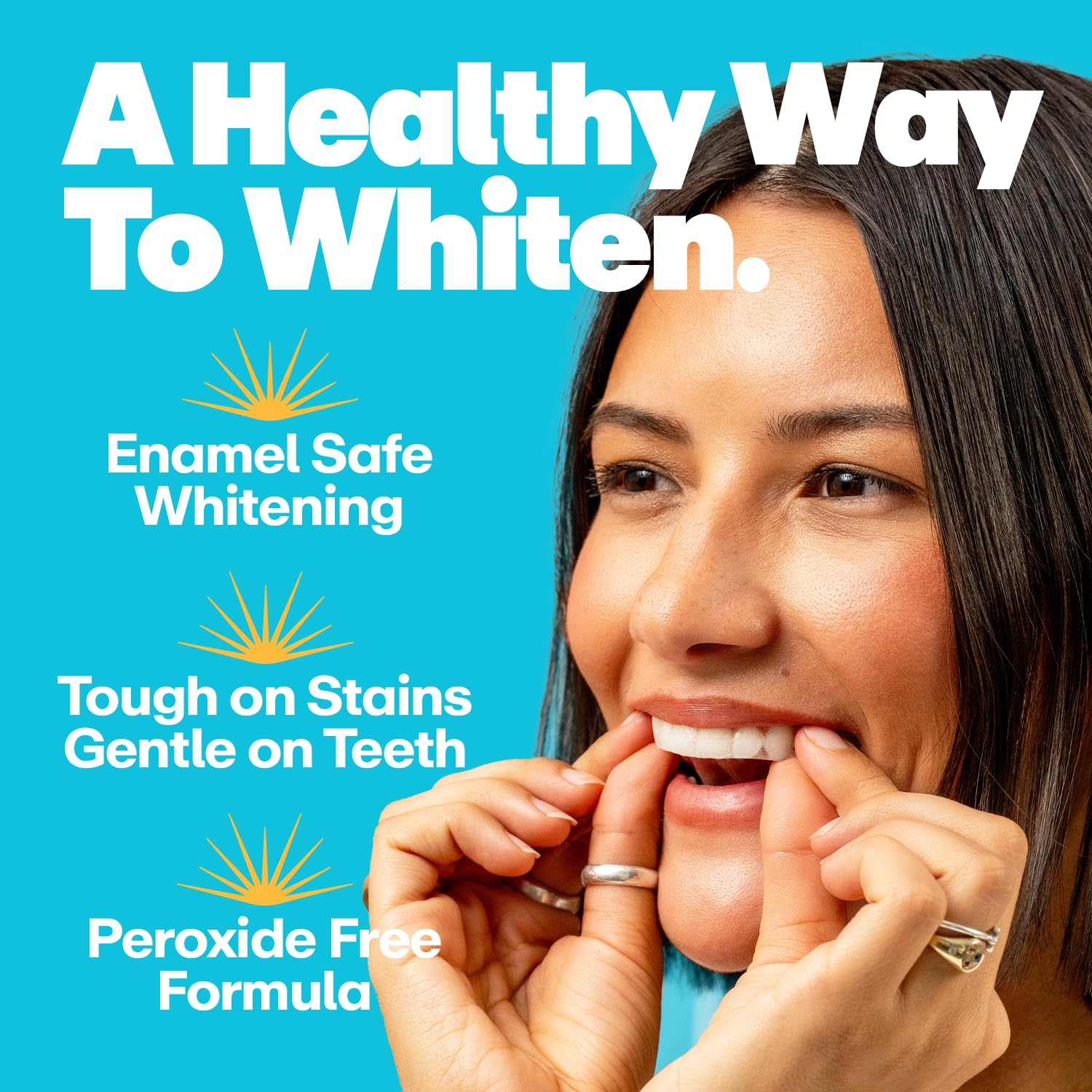 Enamel-safe stain-targeting technology concept