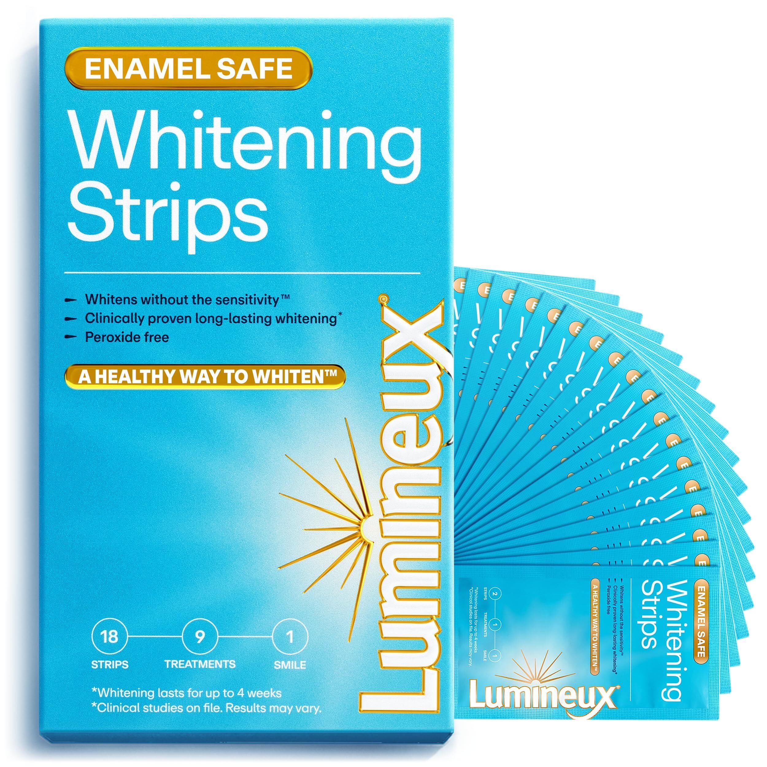 Lumineux Teeth Whitening Strips Kit - 9 Treatments