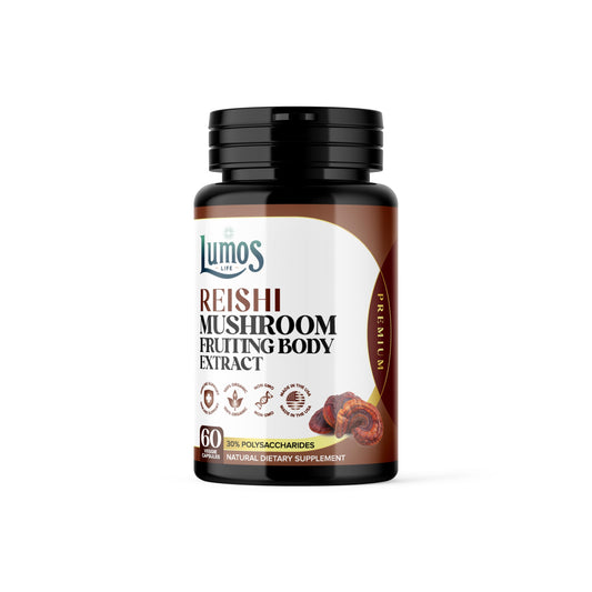 Organic Fruiting Bodies Reishi Mushroom capsules - 1000 mg per serving