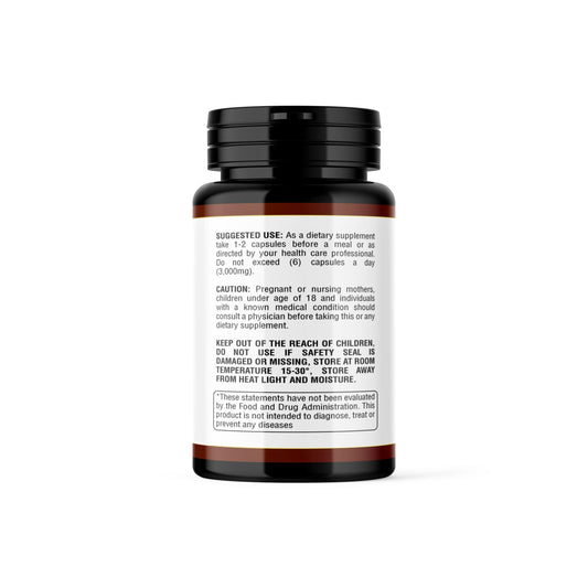 USA made Lumos Life Reishi Mushroom capsules in bottle