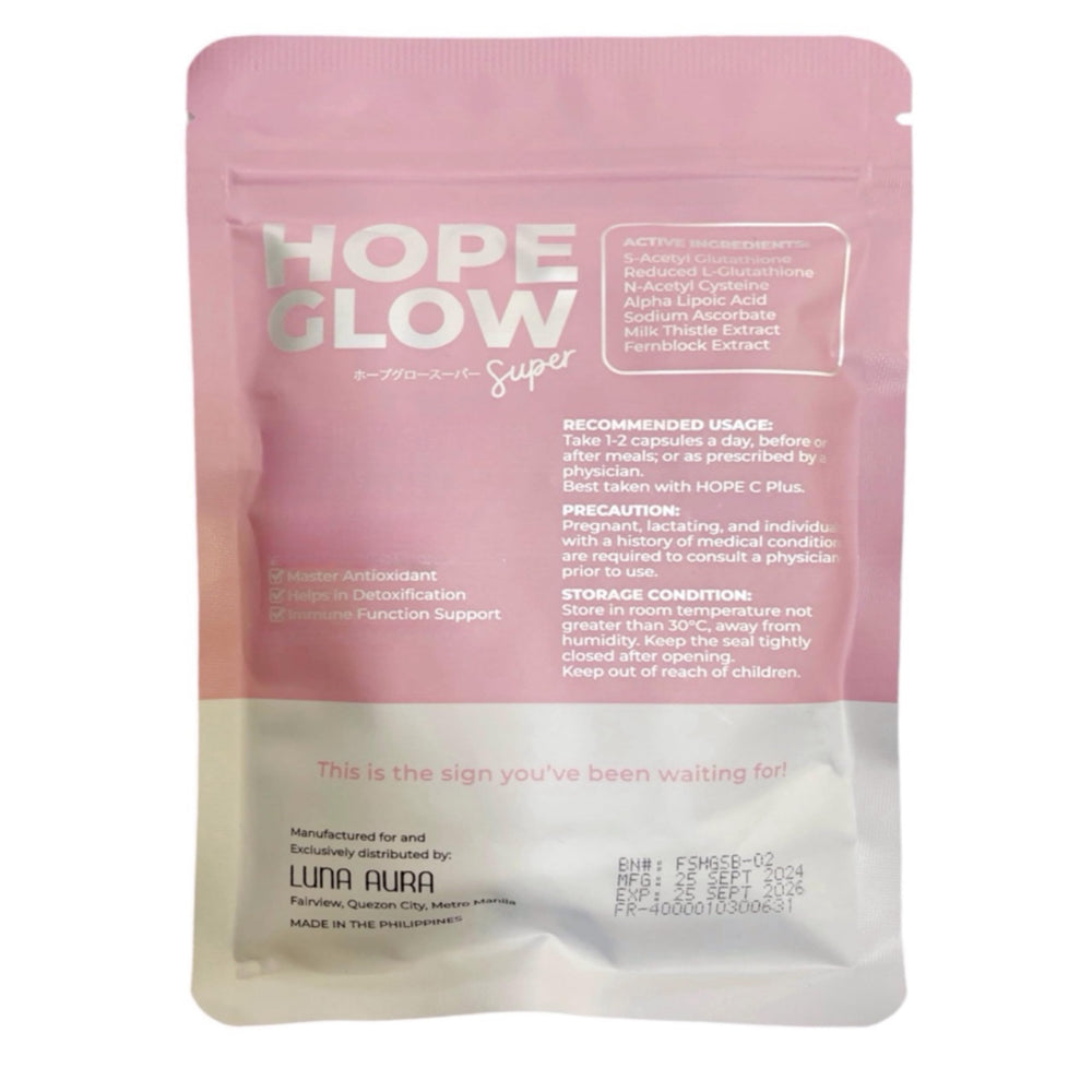Key ingredients: Japan S-Acetyl Glutathione, NAC, and antioxidants