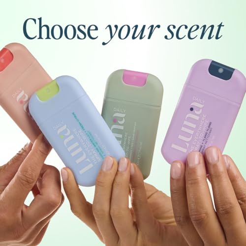 Luna Daily Body Cleansing Spray mist being dispensed for quick refresh