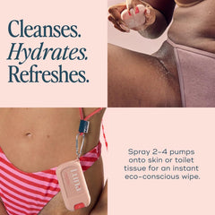 Luna Daily Body Cleansing Spray cotton-chamomile scent enhances relaxation.