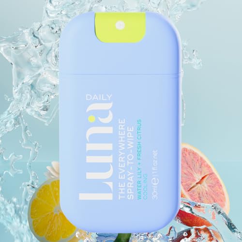 Luna Daily cooling body mist application demonstrates refreshing skin during workouts