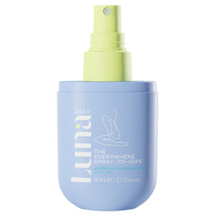 Luna Daily Everywhere Spray-To-Wipe bottle front with refreshing cooling on the go.