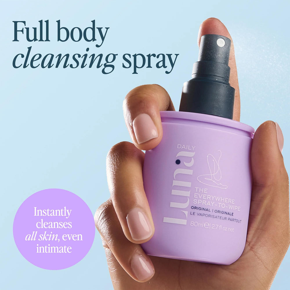 Luna Daily cap close-up showing portable design for on-the-go cleaning