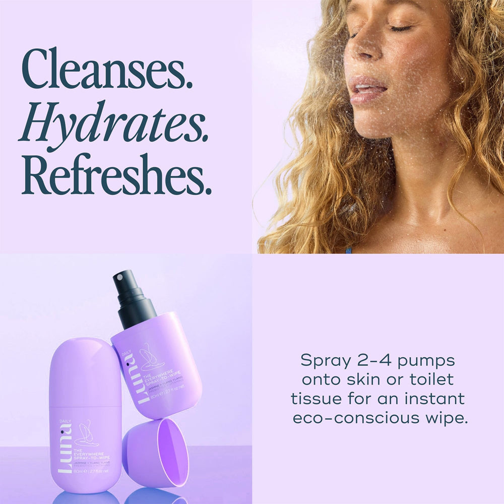 Luna Daily liquid-amber bottle highlights jasmine-ylang aroma for fresh ambiance