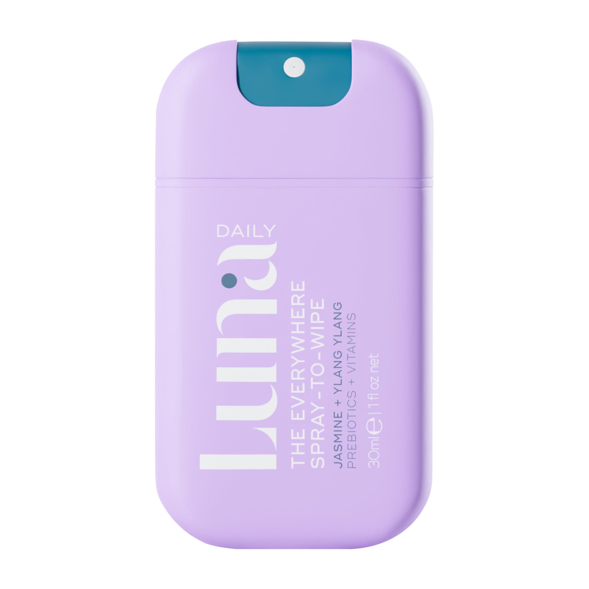 Luna Daily Mini Body Cleansing Spray packaging shows eco-friendly design for convenient cleansing