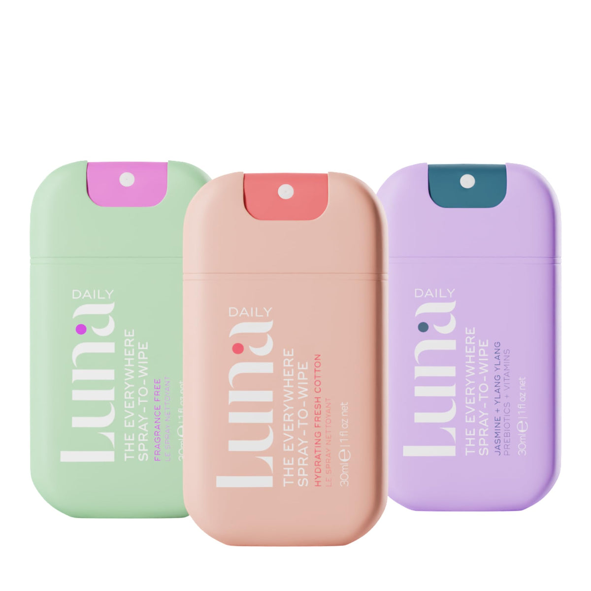 Luna Daily Hydrating Spray to Wipe for quick, soap-free refresh after workouts.