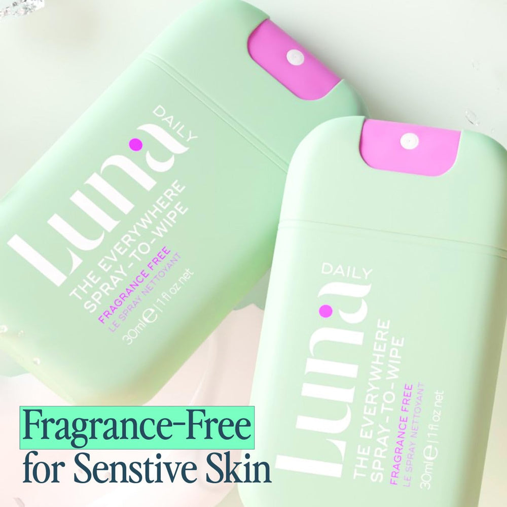 Luna Daily Vegan Formula Spray to Wipe provides plant-based cleansing.