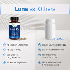 Luna Sleep Supplement packaging and bottle