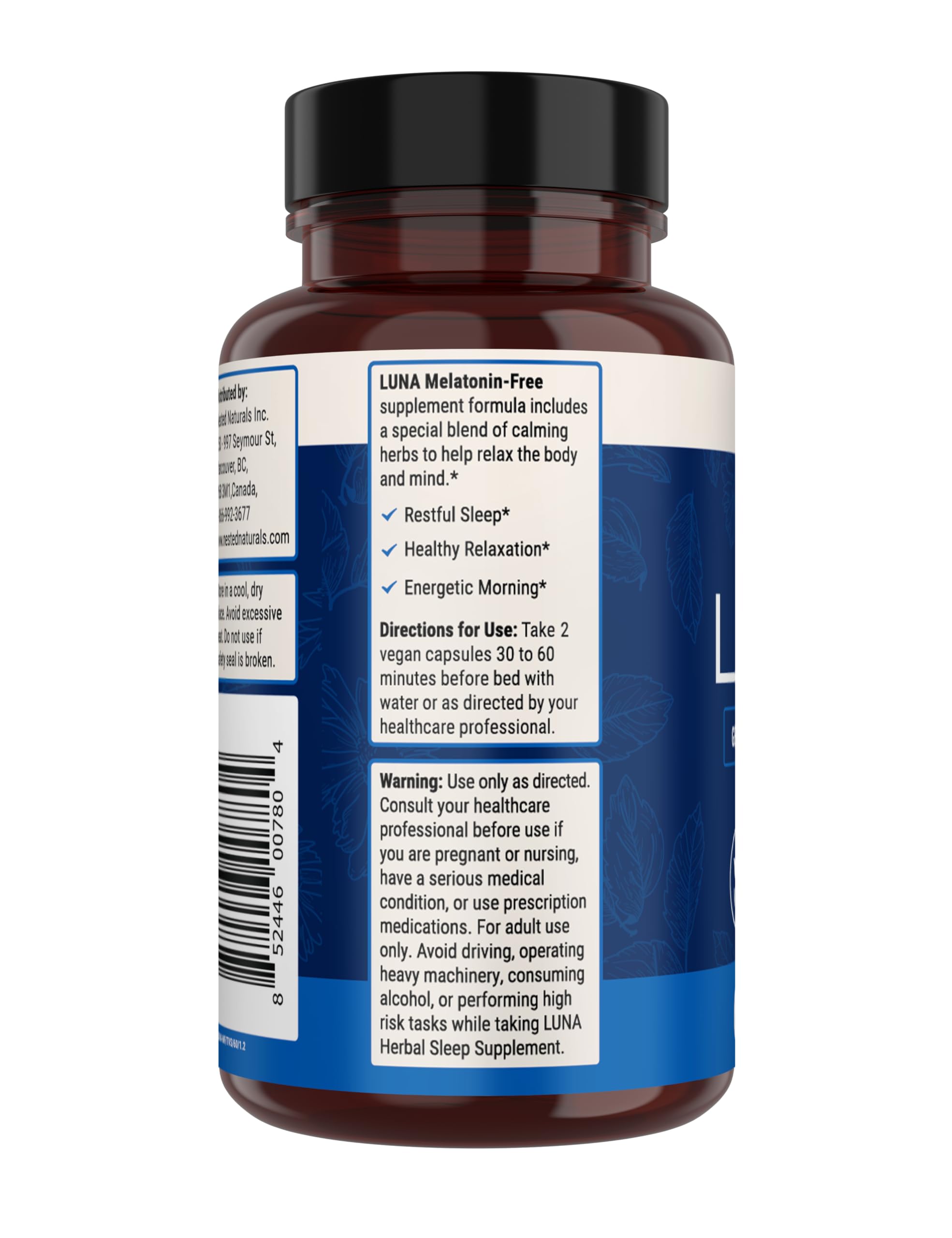 Illustration of nightly bedtime routine with Luna Sleep Supplement