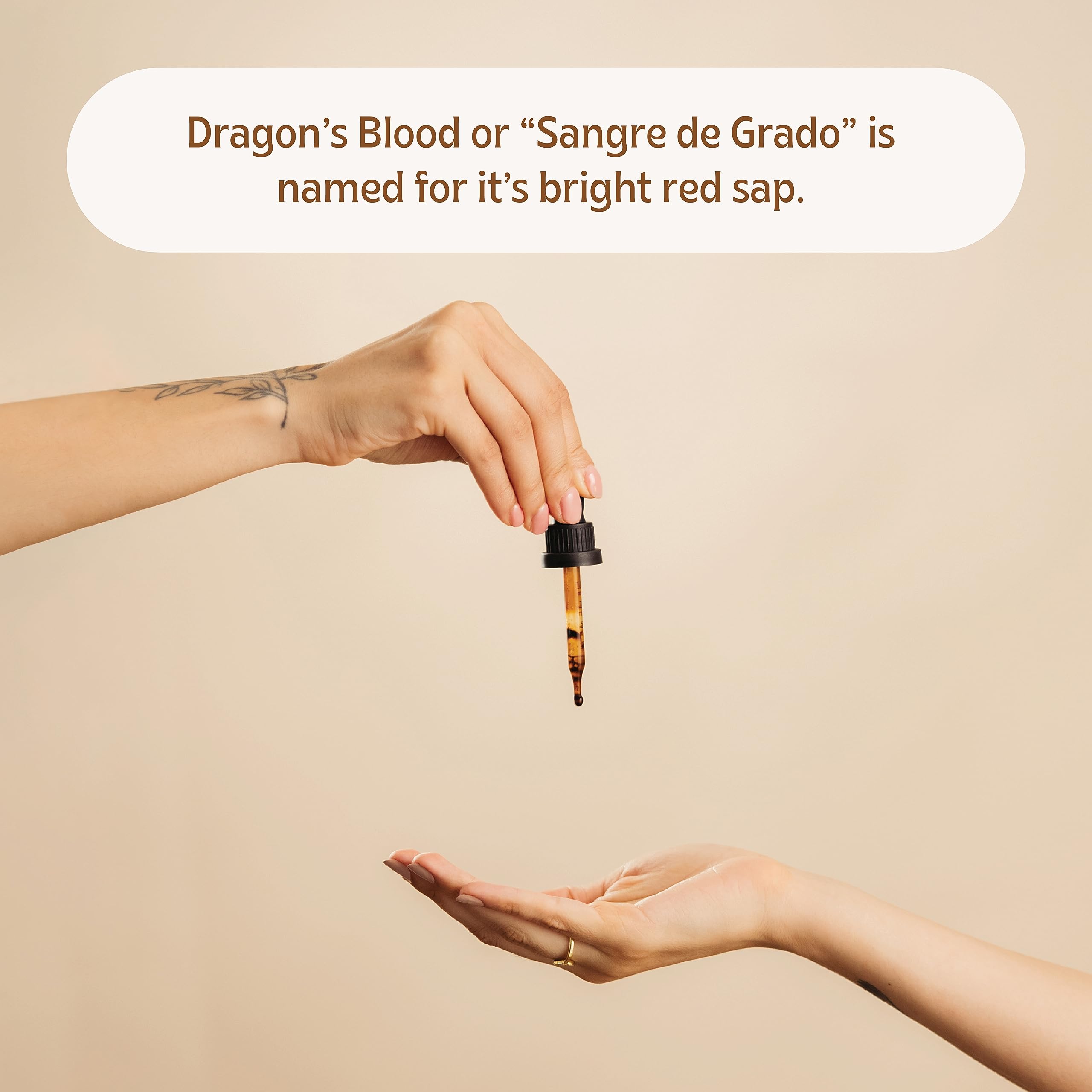 Ethically sourced Dragon's Blood resin product label