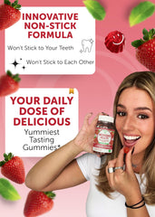 Bottle label highlighting 16 essential vitamins and minerals