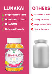 Hydrolyzed collagen peptides ingredients close-up