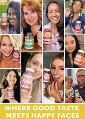 Ingredients featuring hydrolyzed collagen, biotin, zinc, and vitamins C & E