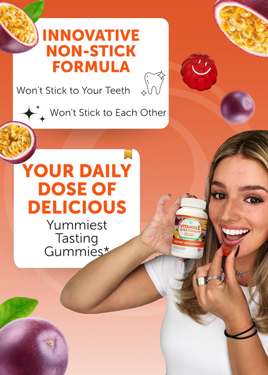 Close-up of Lunakai collagen and vitamin E gummies
