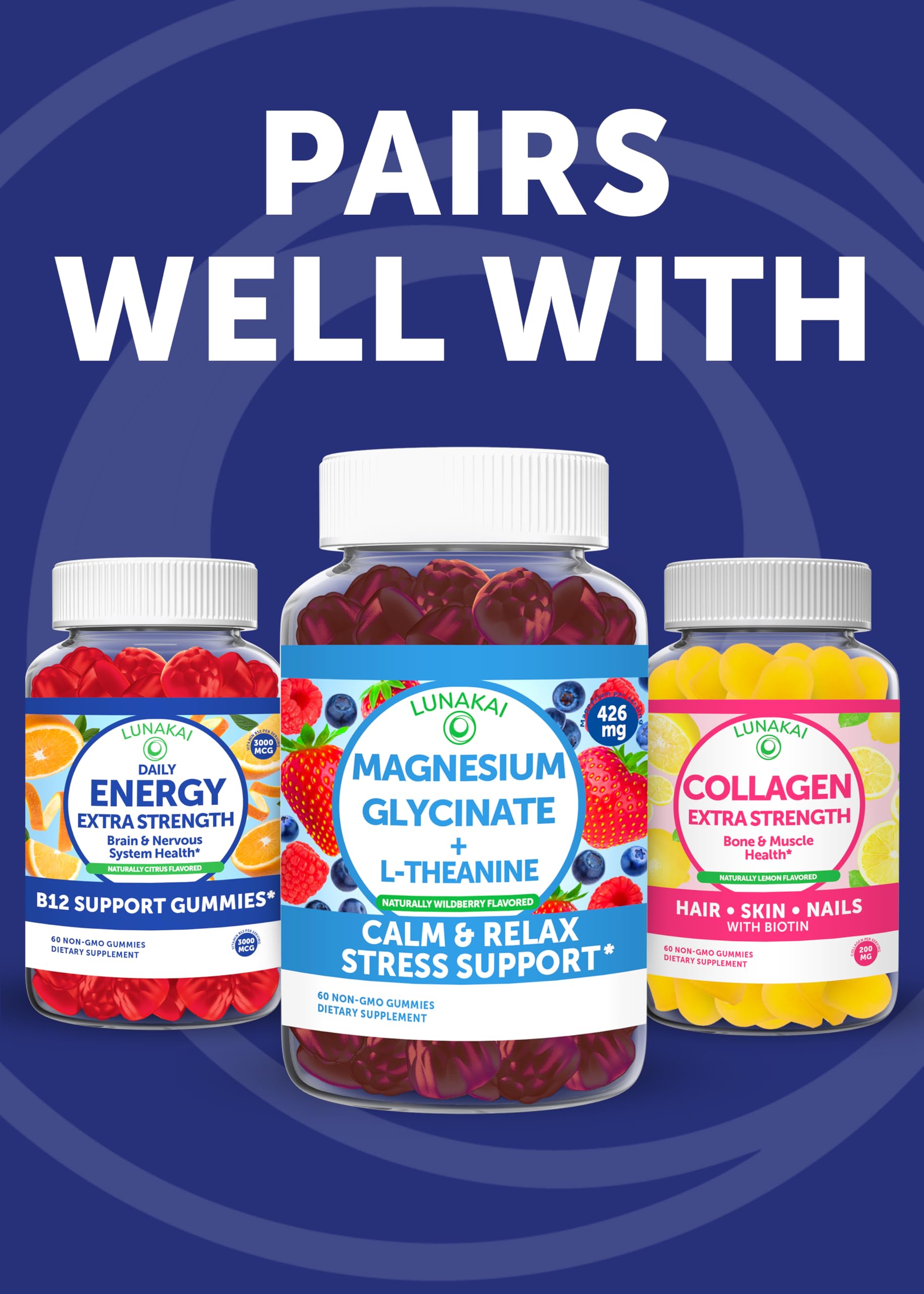 GMP-certified USA-made Lunakai creatine gummies packaging