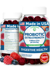 Lunakai probiotic gummies bottle on white background