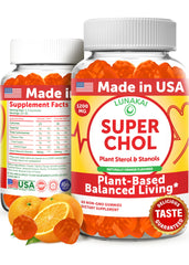 Front view of Lunakai Super Chol Gummies bottle, 60 count