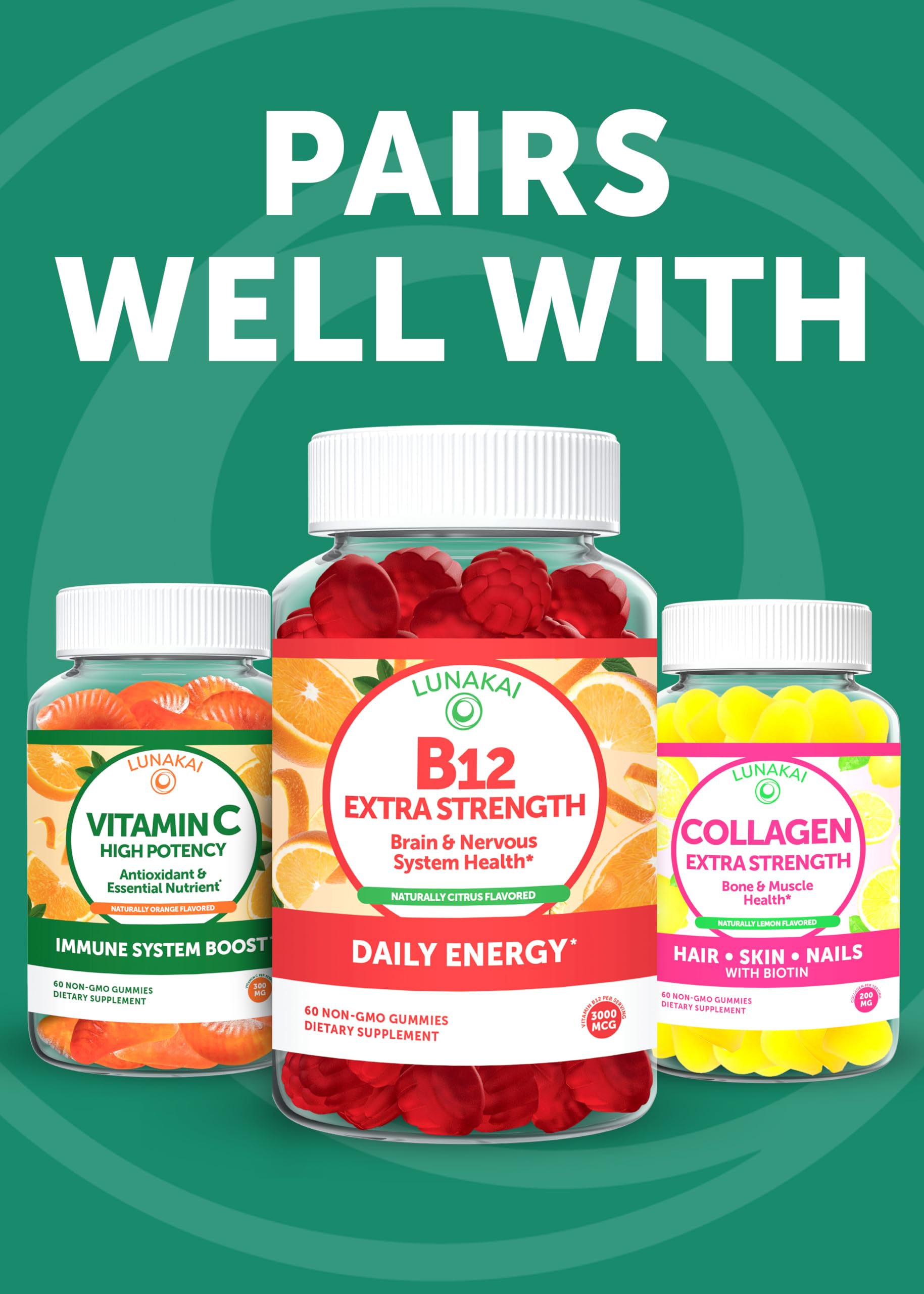 60-count Lunakai Vitamin D3 Gummies packaging