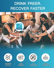 Lunalex Party Recovery Patch applied on arm showing skin-friendly adhesive