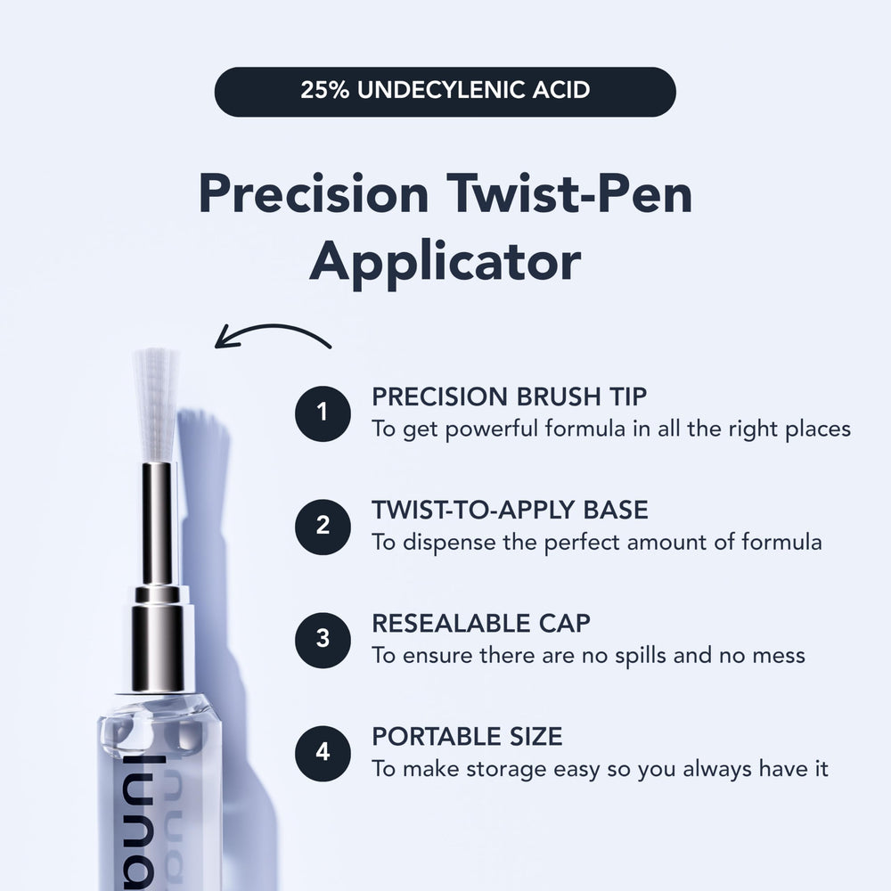 Lunavia Antifungal Pen 6-pack packaging for on-the-go care.