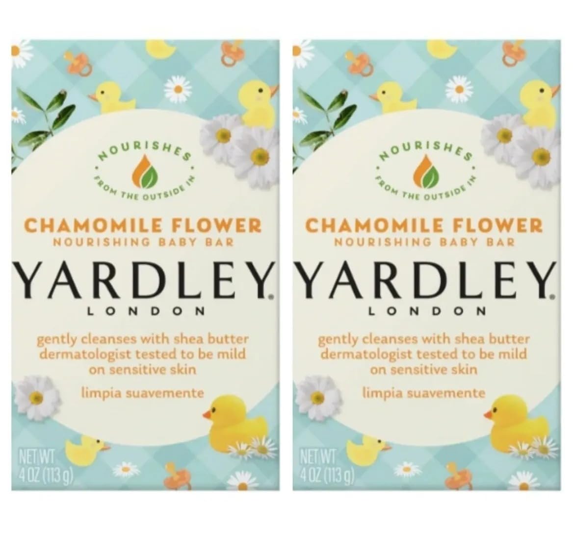 Lunch Money Nourishing 4oz Baby Bath Soap Bar – Yardley Chamomile, 2 Pack