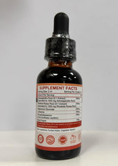 Ingredient list showing vegan, organic herbs and minerals