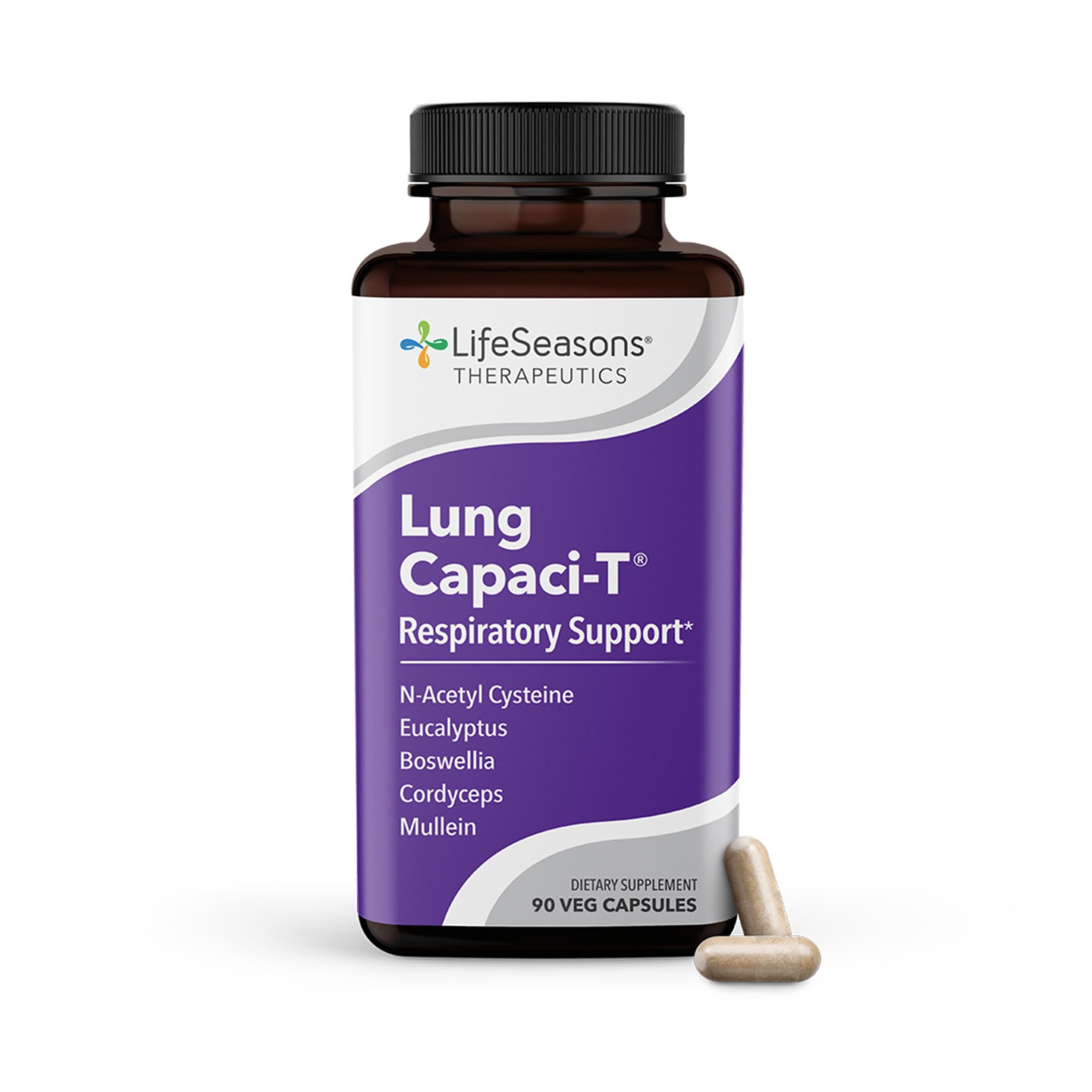 Lung Capaci-T bottle and packaging