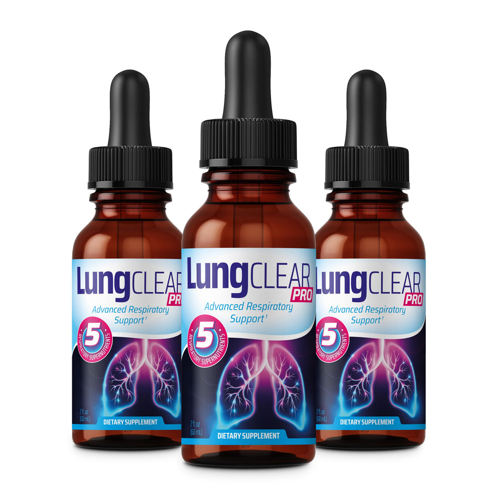 Front label of LUNG CLEAR PRO bottle