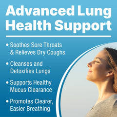 Lung Clear Pro bottle with ingredients displayed