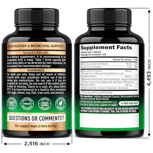 15-in-1 lung complex ingredients chart