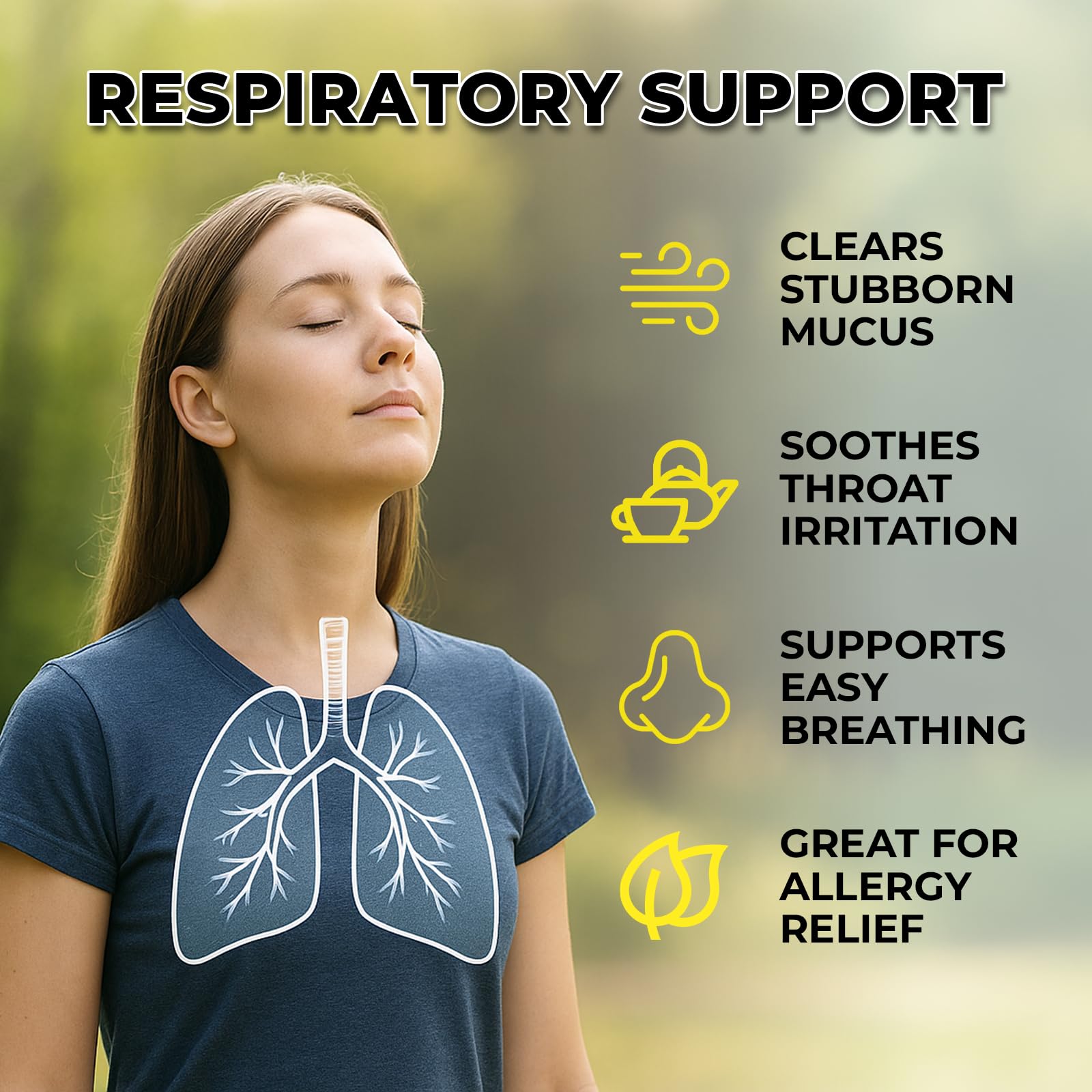 Lung detox and respiratory support illustration