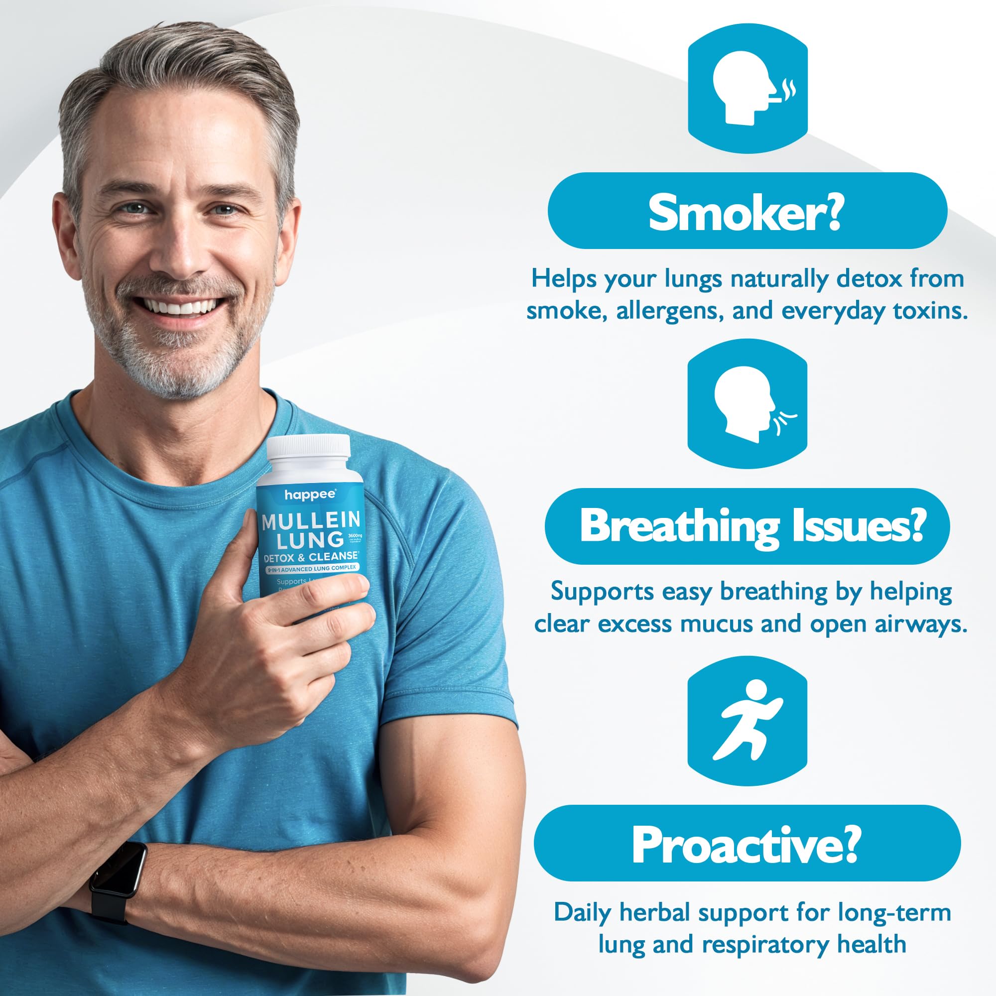 Illustration of lung detox for smokers and non-smokers