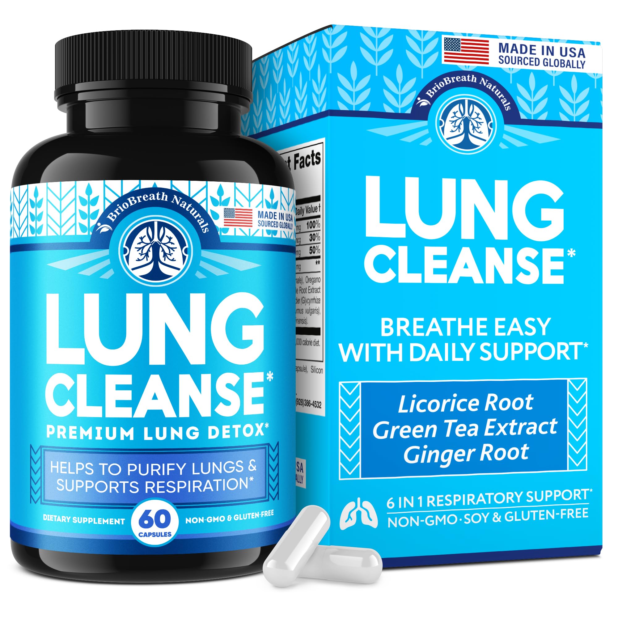 Lung Support supplement bottle label